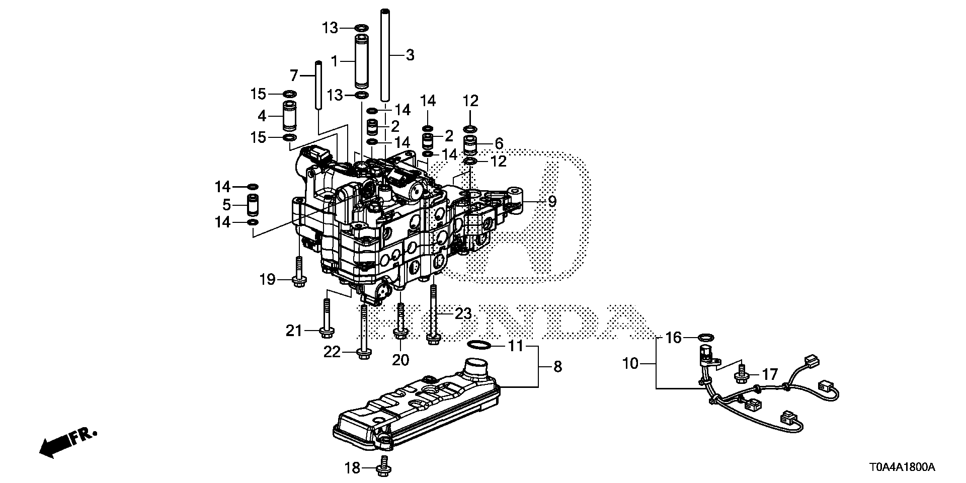 Diagram VALVE BODY (CVT) for your Honda