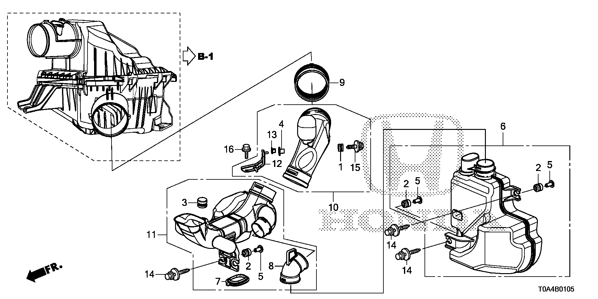 Diagram RESONATOR CHAMBER (-'14) for your Honda CR-V  