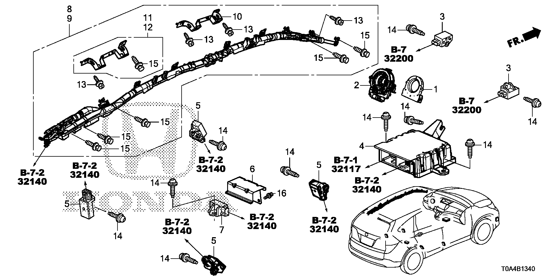 Diagram SRS UNIT for your Honda