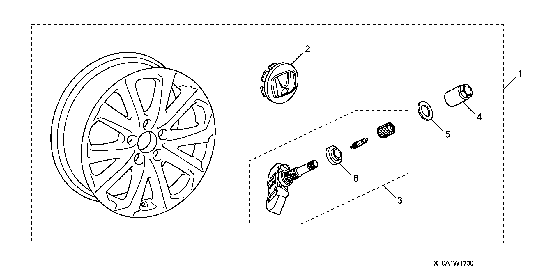 Full size assembly image of ALLOY WHEEL (17") (1) (1/1)