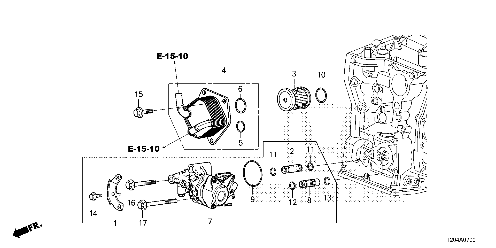 Diagram CVTF WARMER@ELECTRIC OIL PUMP (1.5L) for your Honda