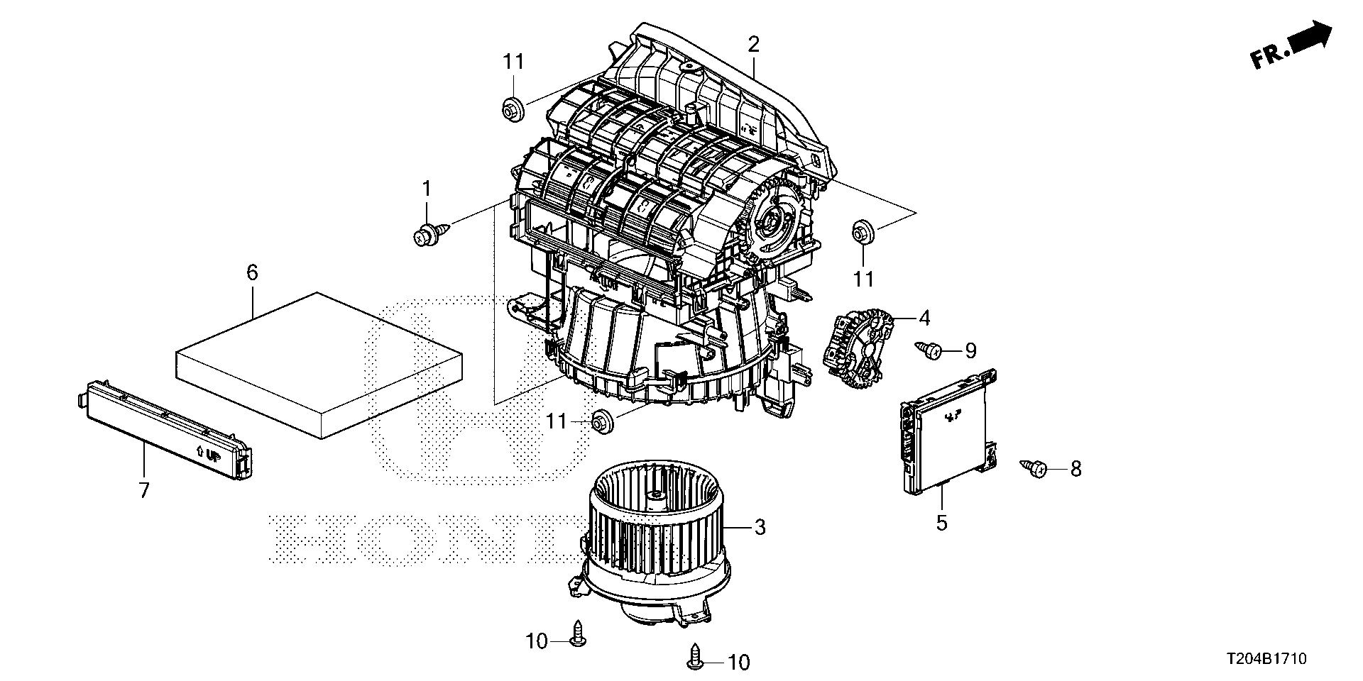 Full size assembly image of HEATER BLOWER (1/1)