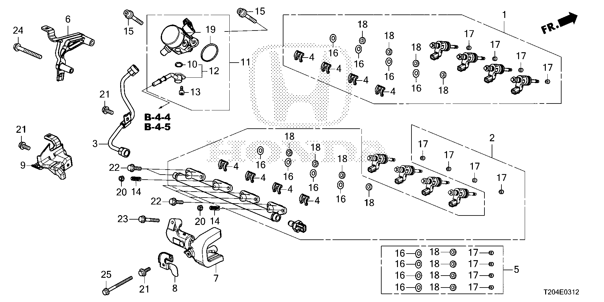 Diagram FUEL INJECTOR (2.0L) ('25) for your 2020 Honda CR-V   