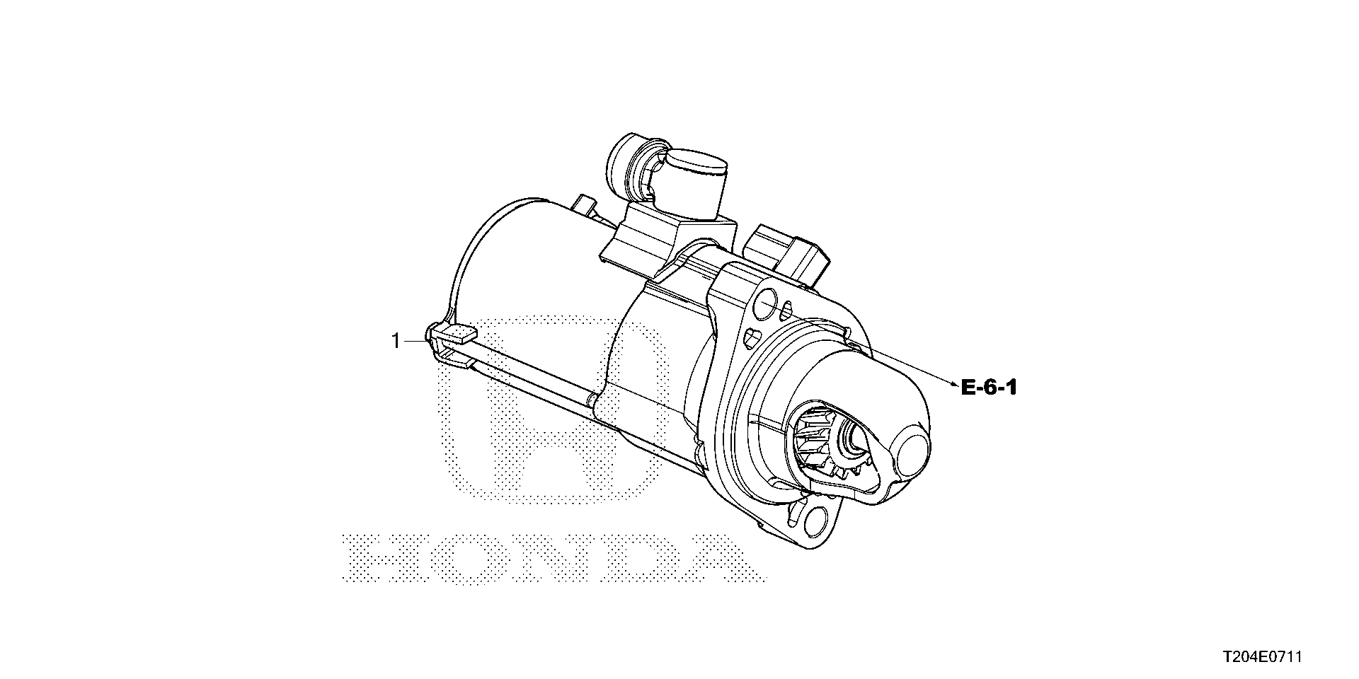 Full size assembly image of STARTER MOTOR (MITSUBA) (2.0L) (-'24) (1/1)