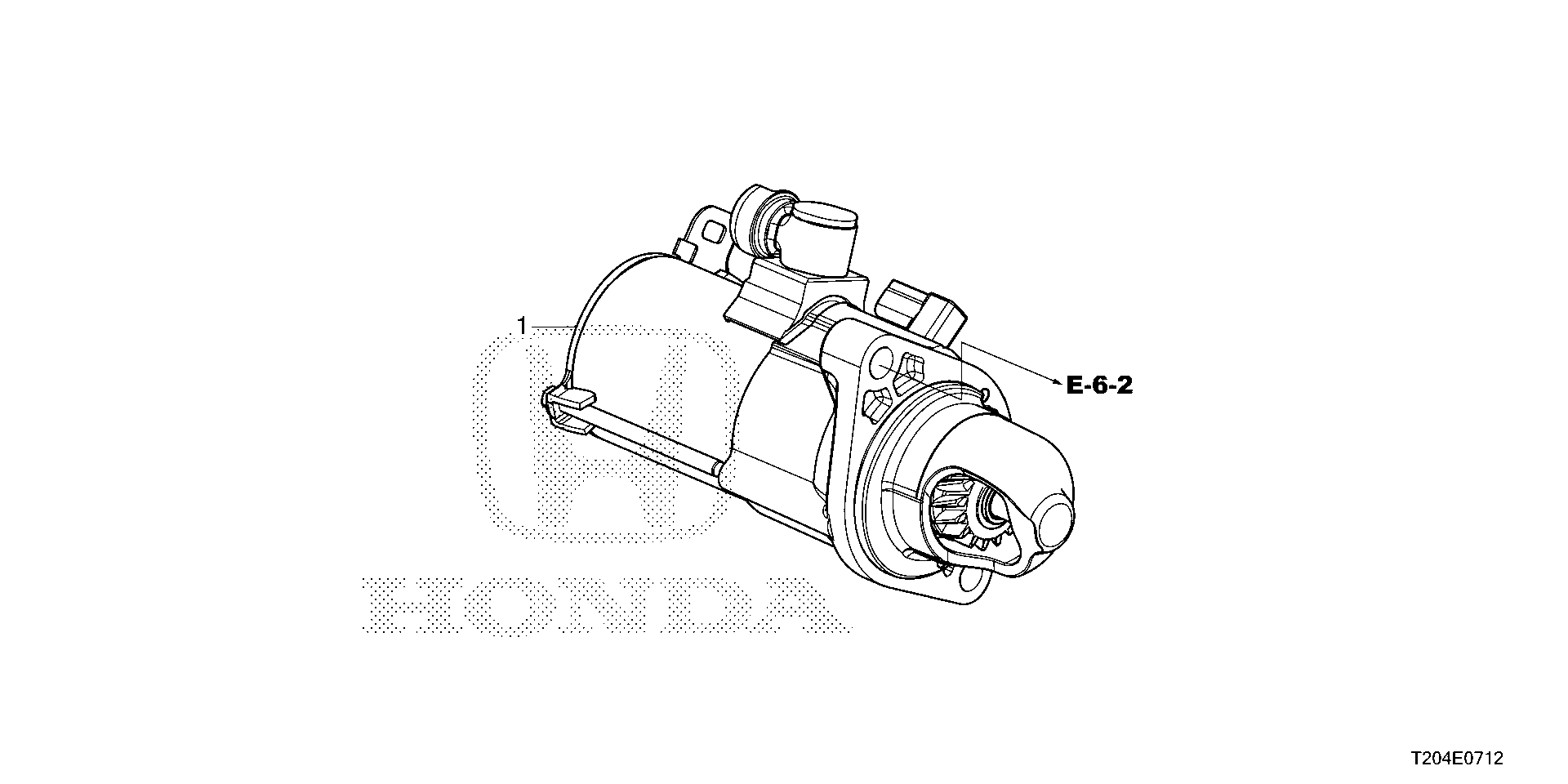 Full size assembly image of STARTER MOTOR (MITSUBA) (2.0L) ('25) (1/1)