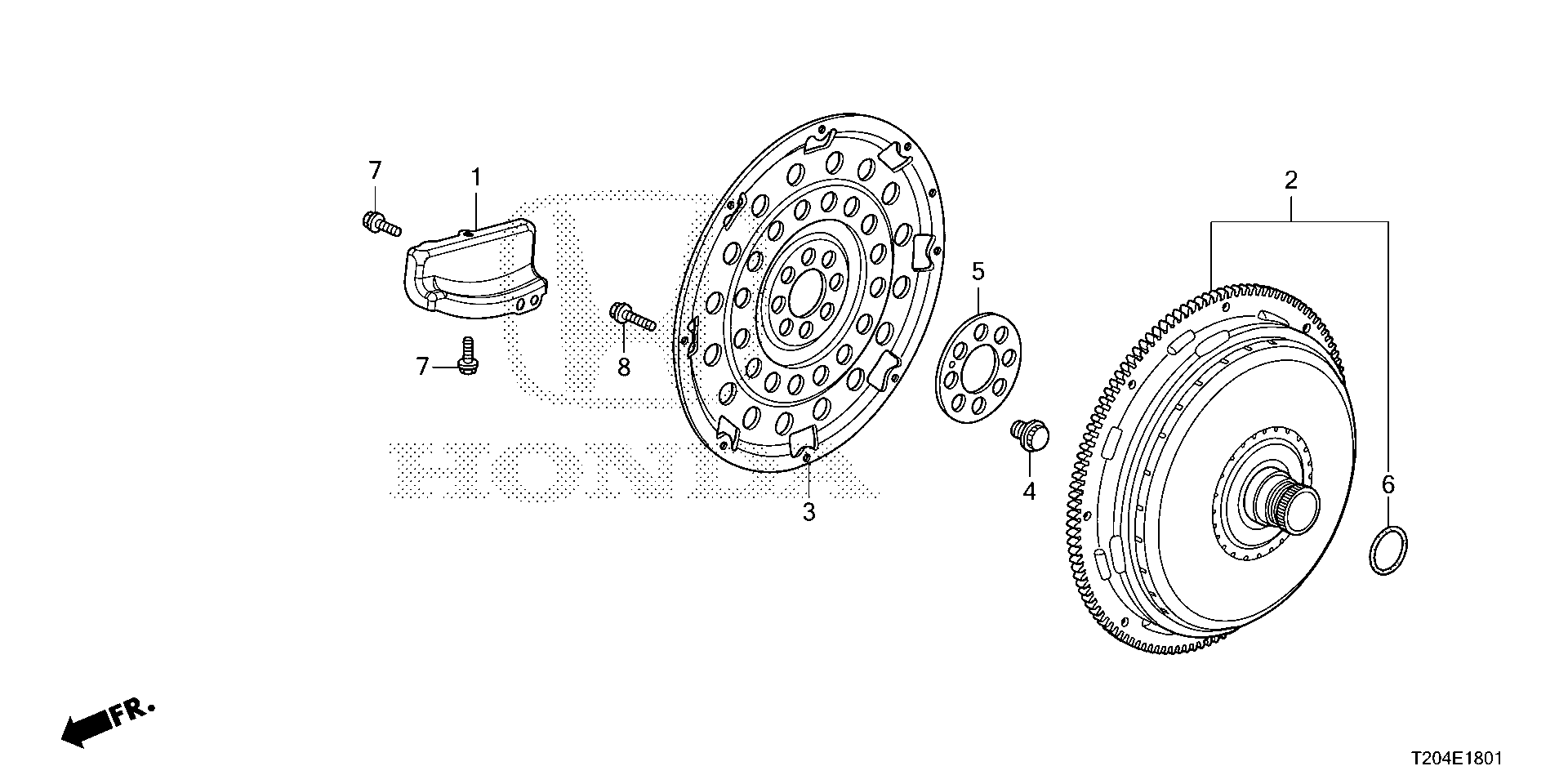 Diagram TORQUE CONVERTER (2.0L) (-'24) for your Honda Civic  