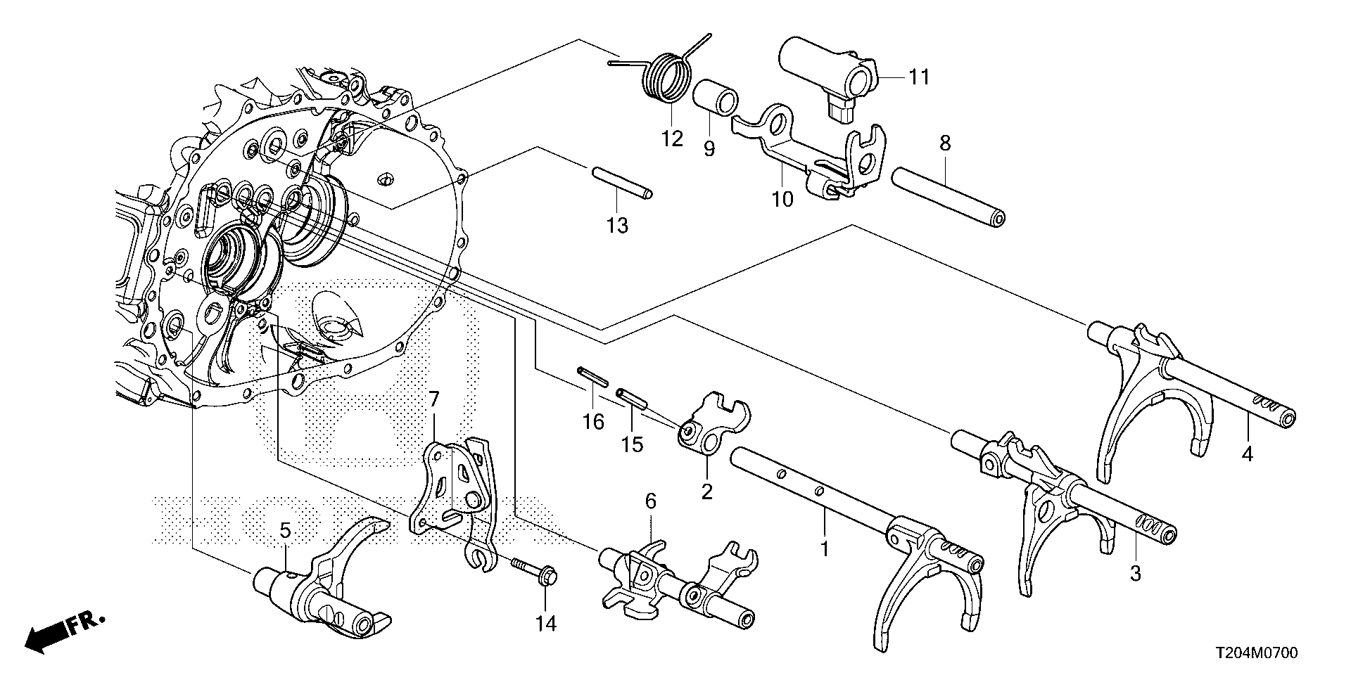 Diagram SHIFT FORK@SHIFT HOLDER for your 2000 Honda Accord Coupe   