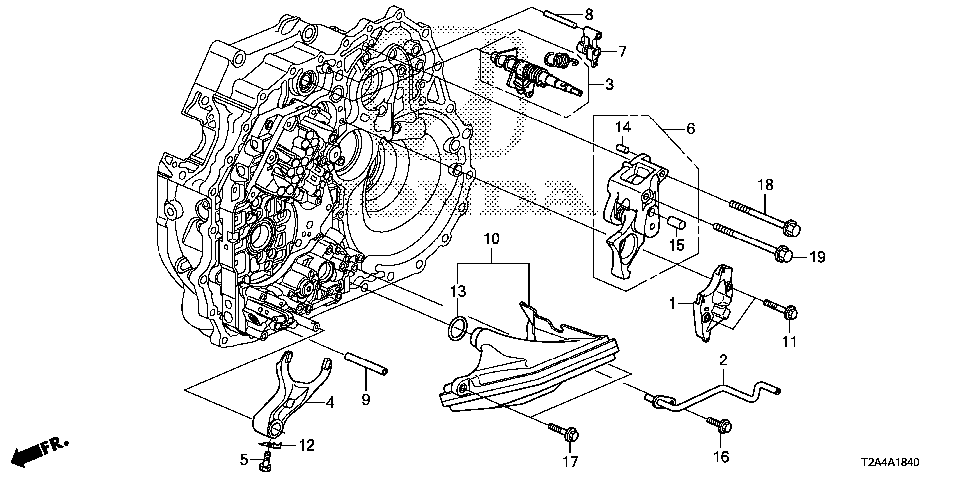 Diagram SHIFT FORK (V6) for your 2004 Honda Accord Coupe   