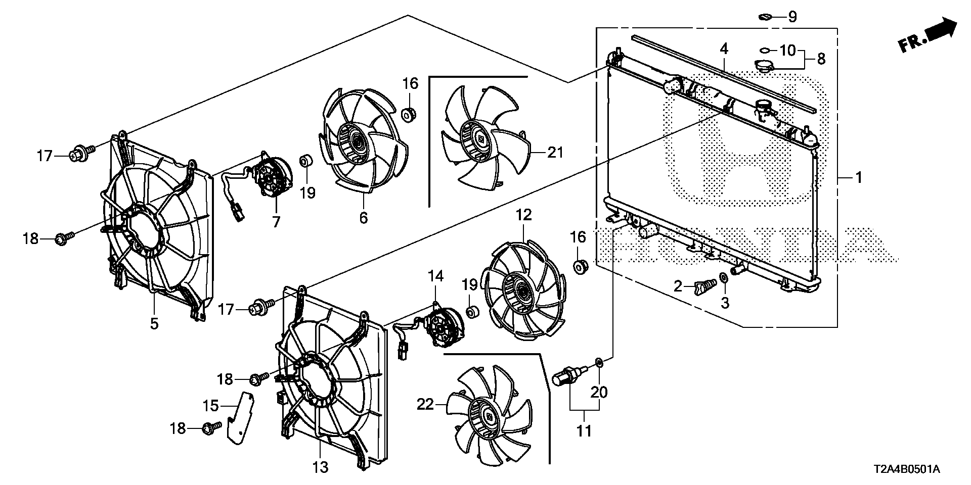 Diagram RADIATOR (TOYO) for your 2014 Honda Accord   