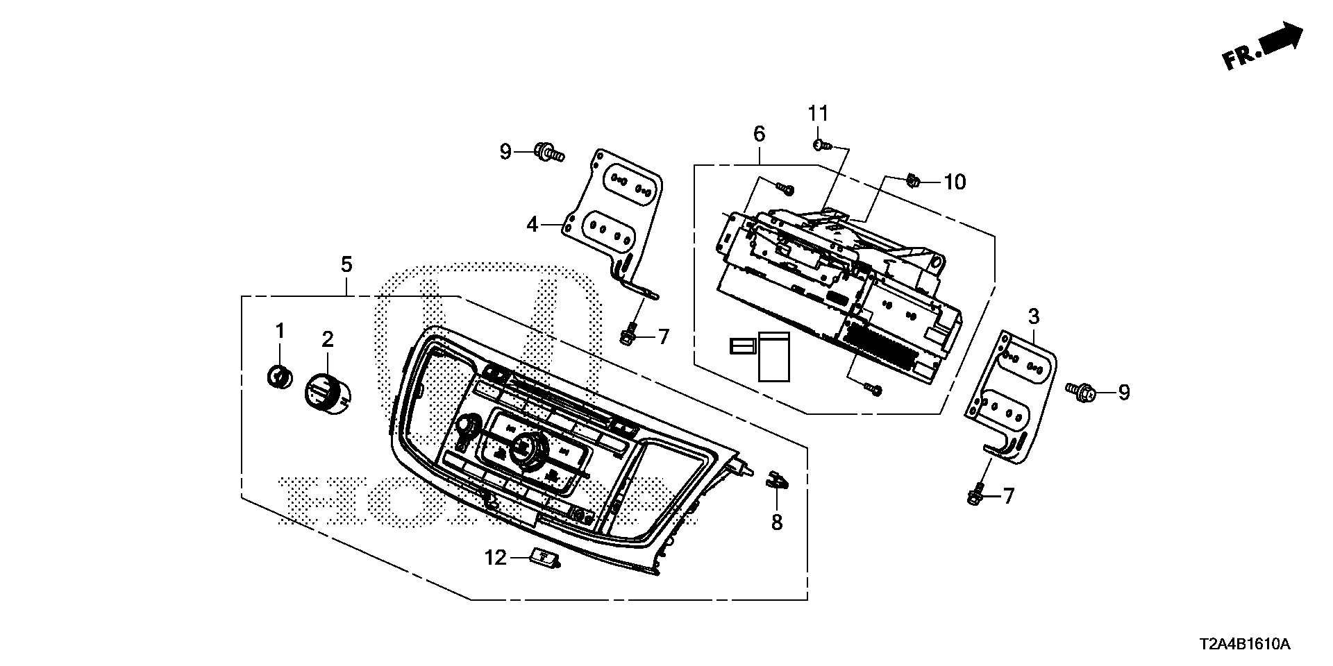 Diagram AUDIO UNIT (1) for your Honda Civic Hatchback  