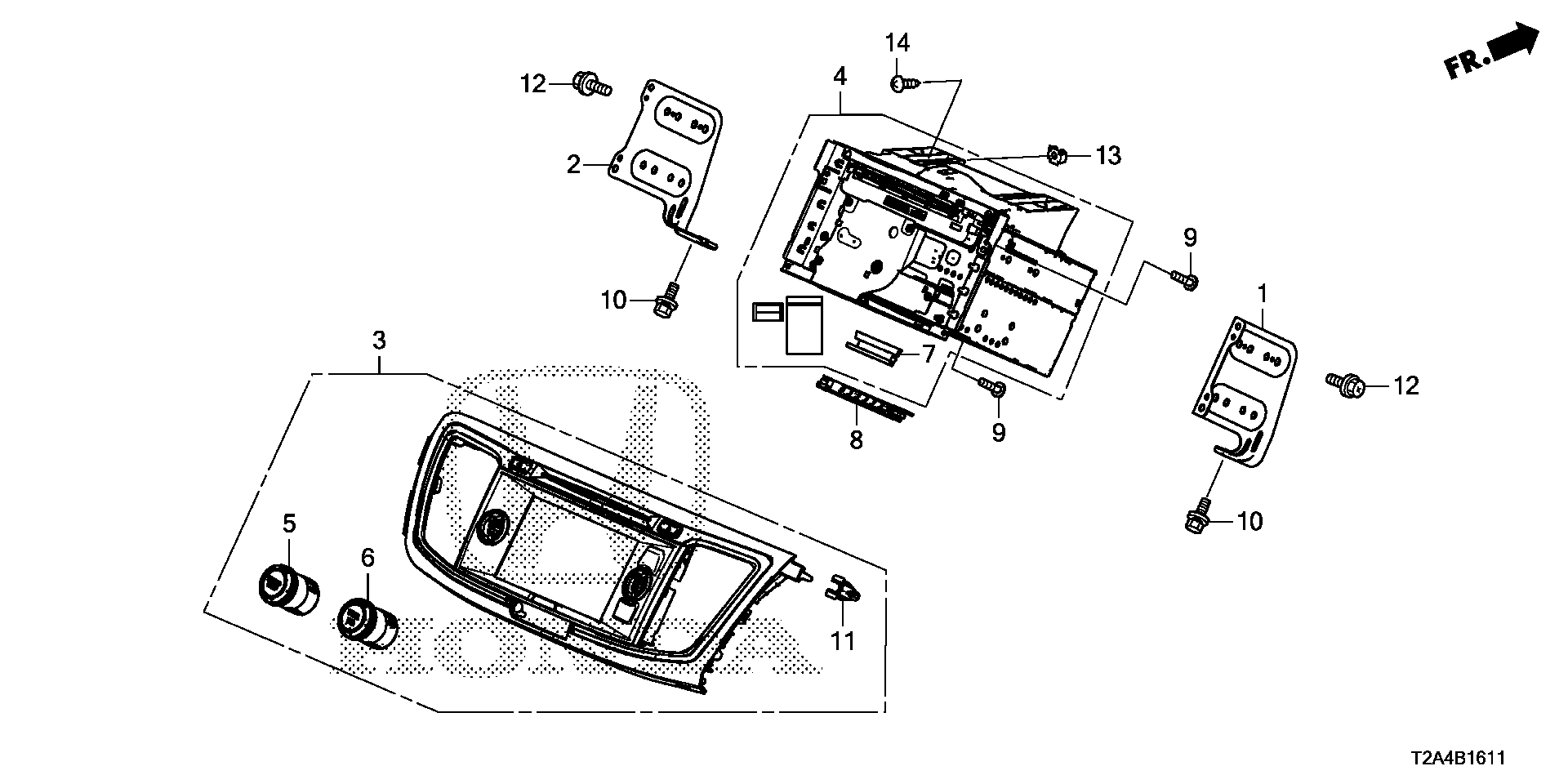 Diagram AUDIO UNIT (2) for your Honda Civic Hatchback  