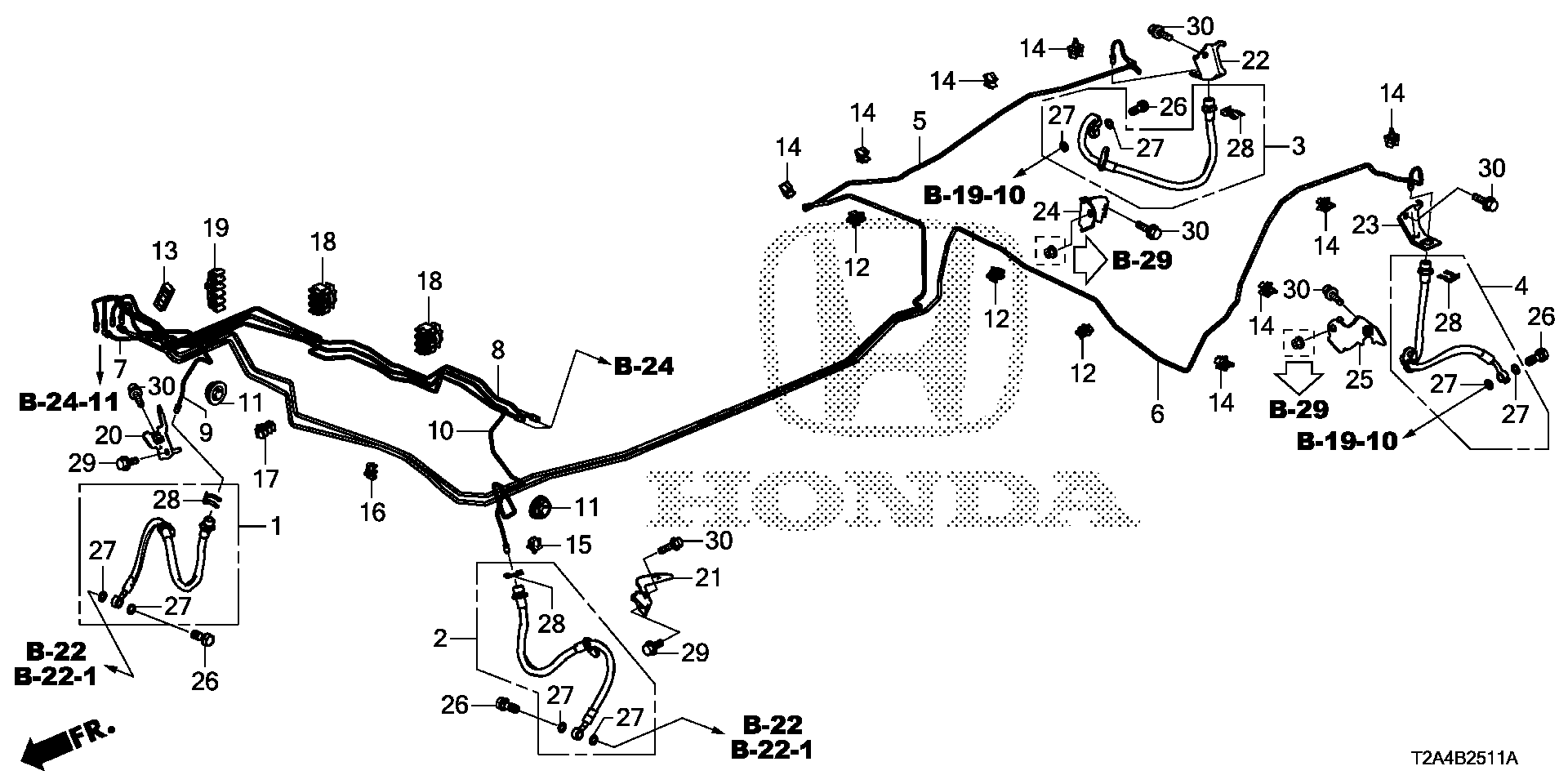 Diagram BRAKE LINES (VSA) (BOSCH) for your 1980 Honda Civic Hatchback   