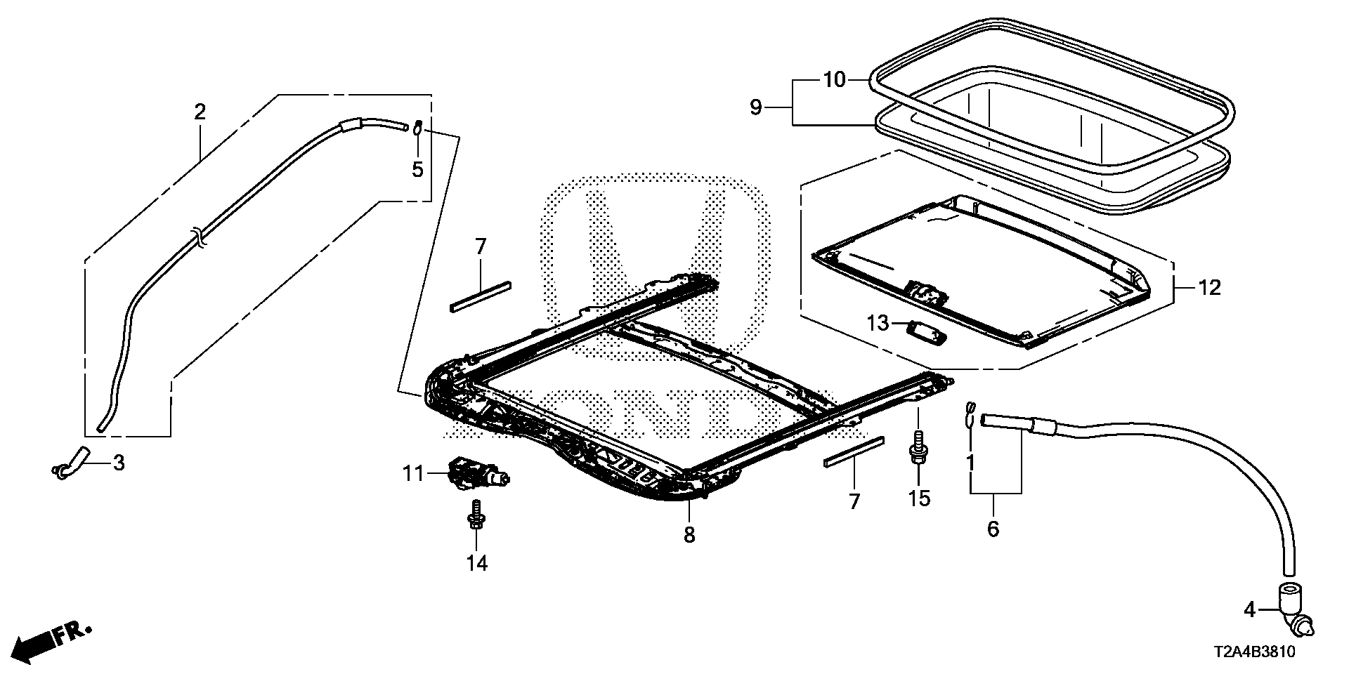 Diagram SLIDING ROOF for your 2007 Honda Pilot   