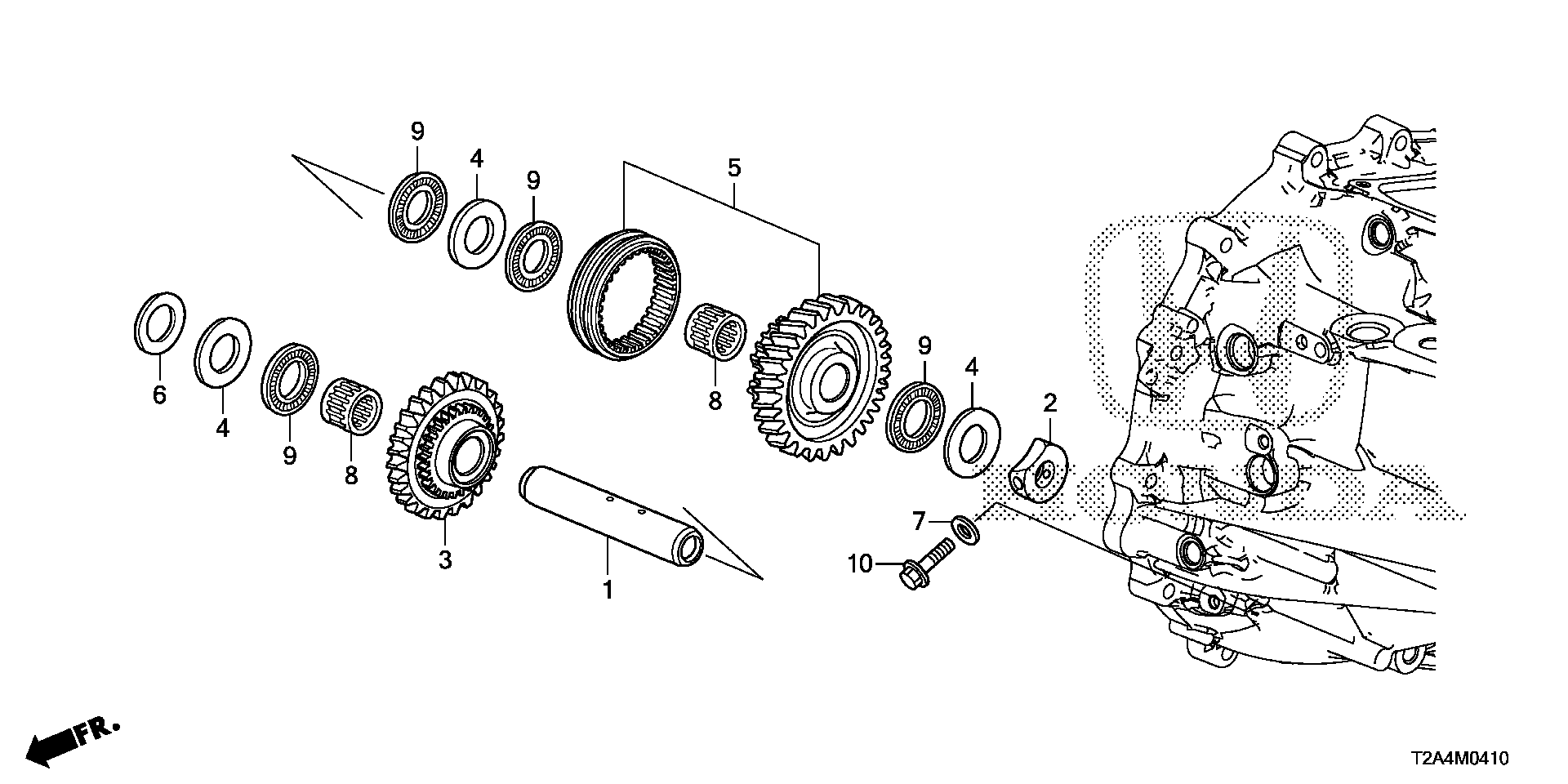 Diagram REVERSE GEAR SHAFT for your 2017 Honda Accord Coupe  TOUR 