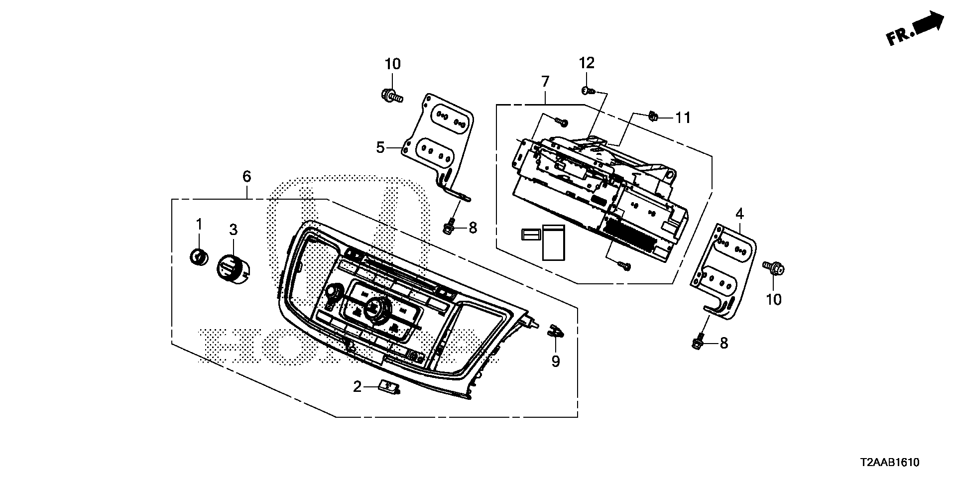 Diagram AUDIO UNIT (1) for your Honda Civic Hatchback  