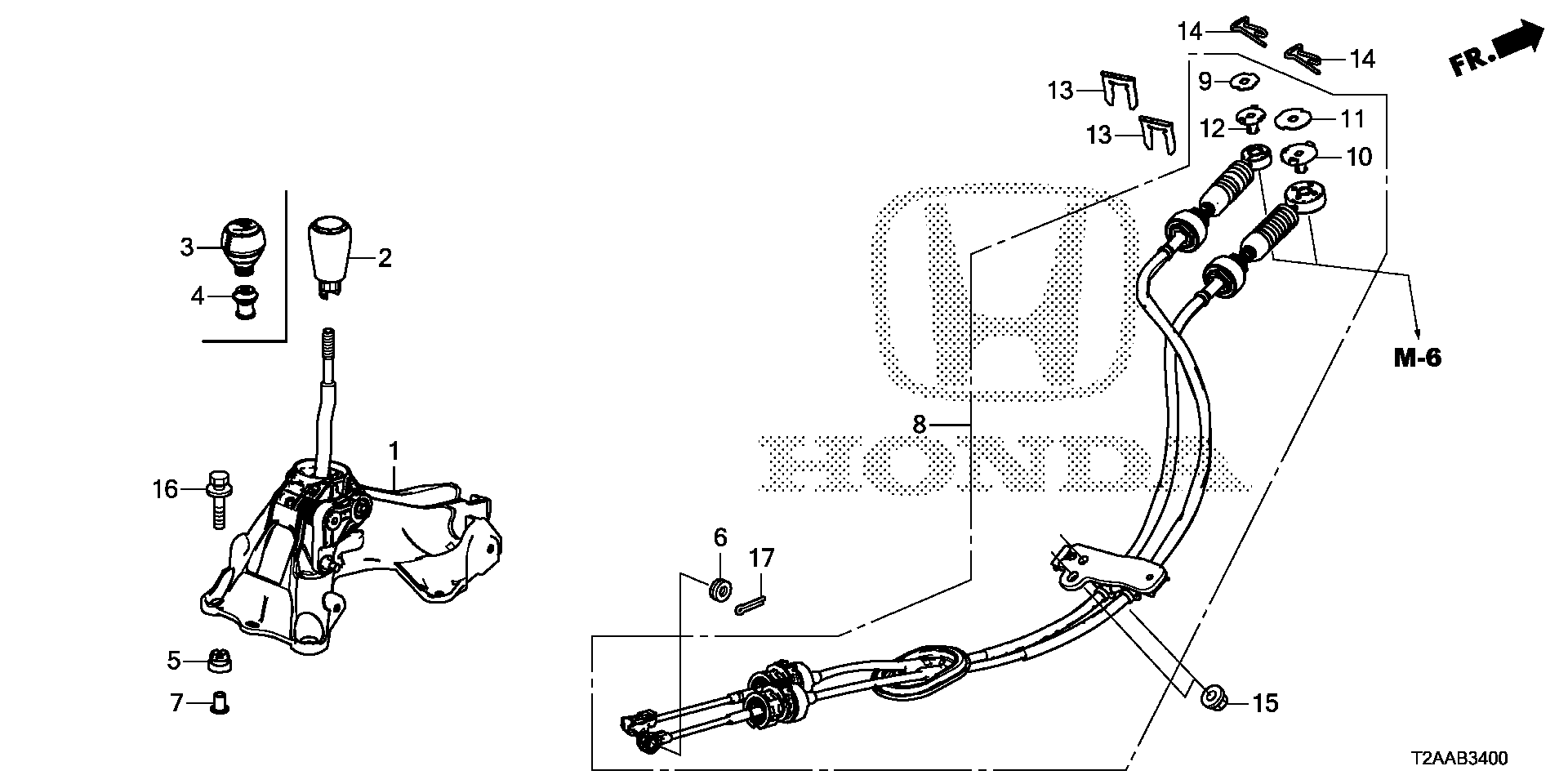 Diagram SHIFT LEVER for your Honda