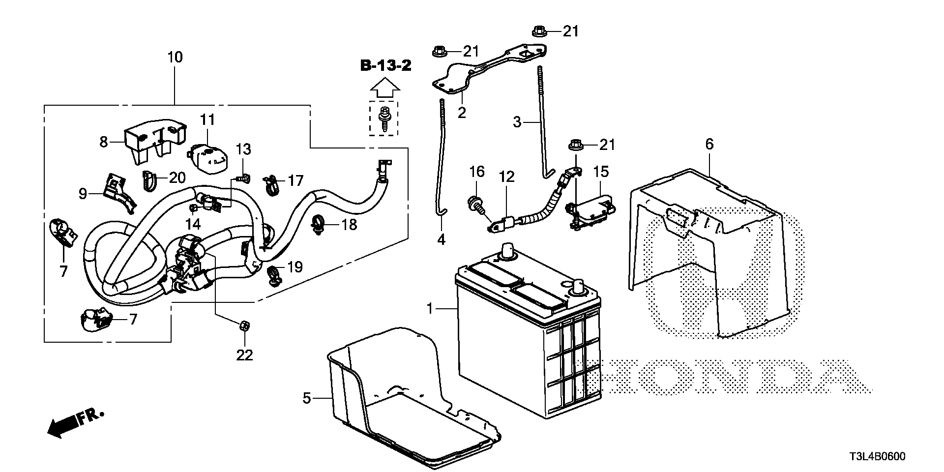 Diagram BATTERY (L4) (KA/KL) for your 2017 Honda Accord Coupe  TOUR 