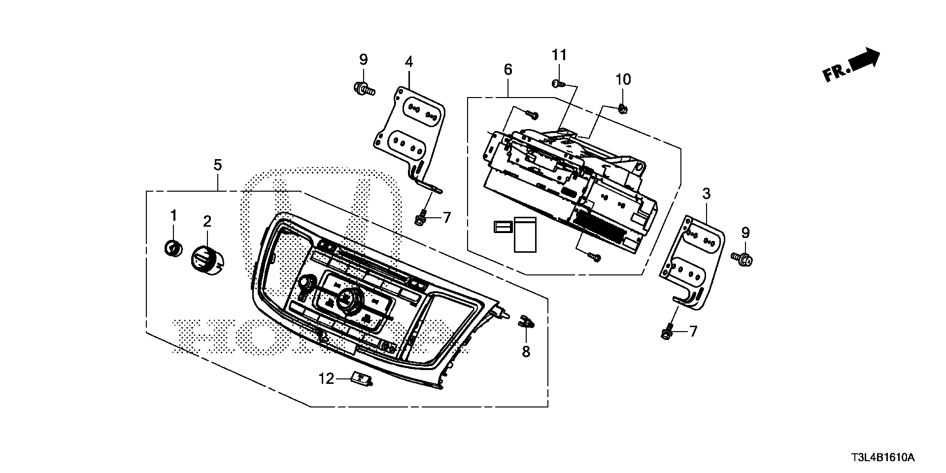 Diagram AUDIO UNIT (1) for your Honda Civic Hatchback  