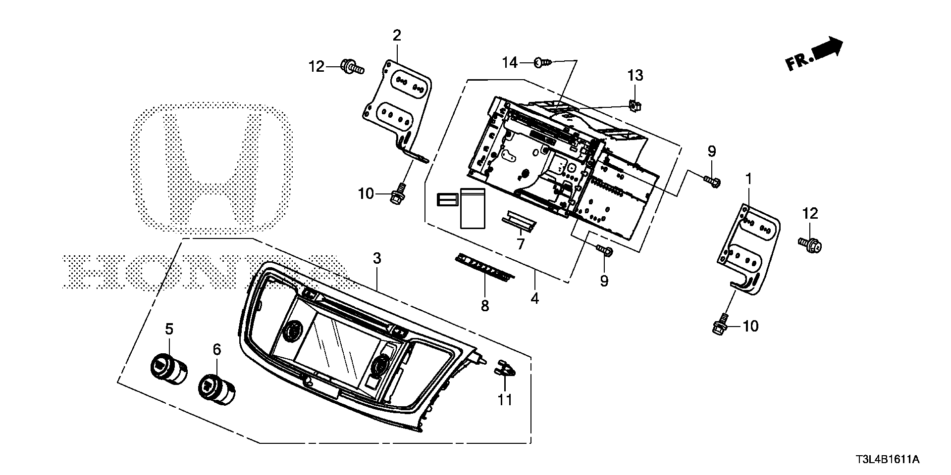 Diagram AUDIO UNIT (2) for your Honda Civic Hatchback  