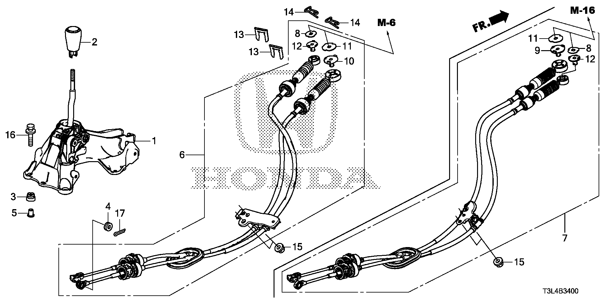 Diagram SHIFT LEVER for your Honda