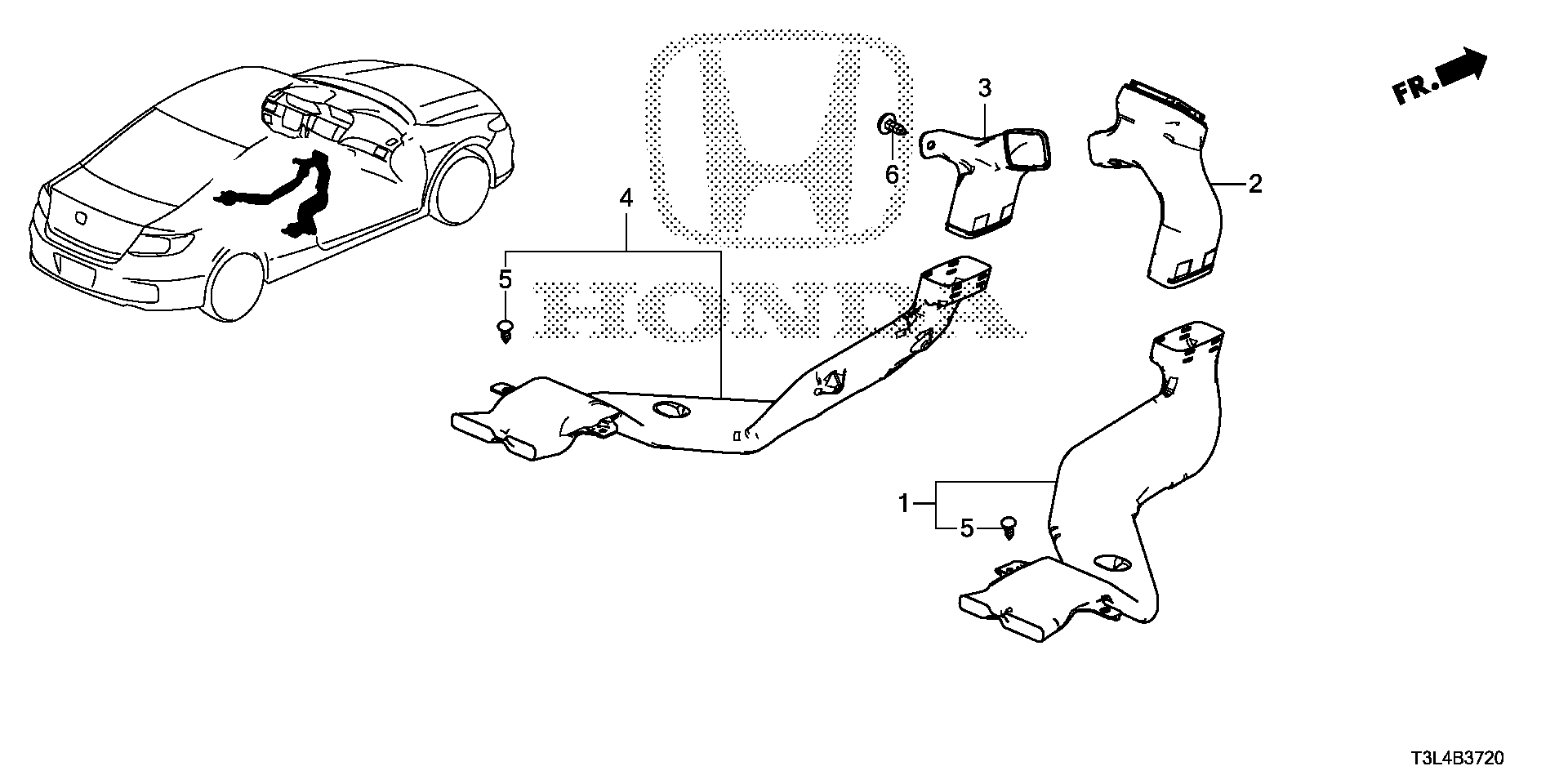 Diagram DUCT for your 1992 Honda Civic   