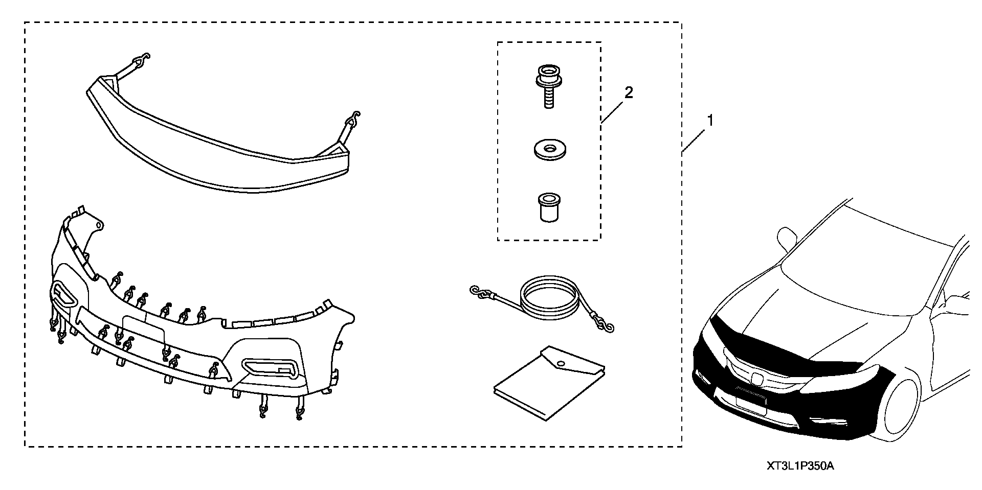 Diagram FULL NOSE MASK (2) for your Honda Accord Coupe  