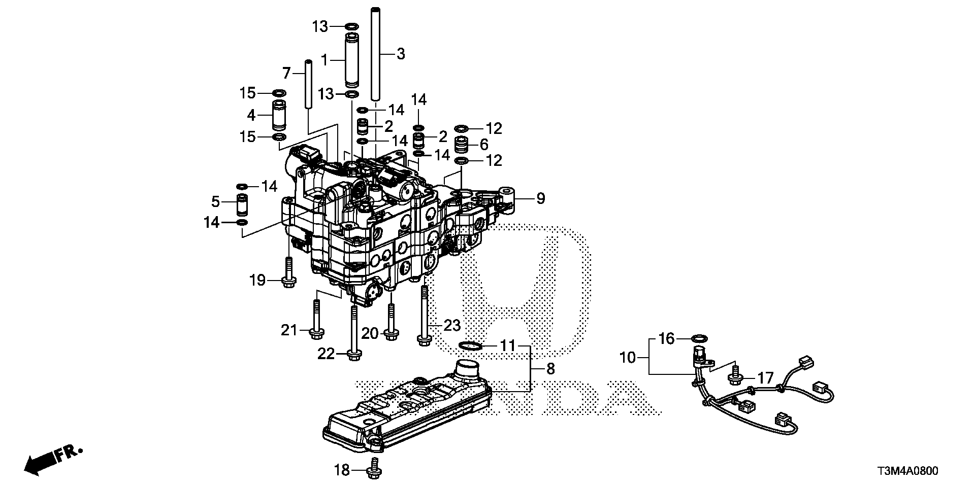 Diagram VALVE BODY (CVT) for your Honda