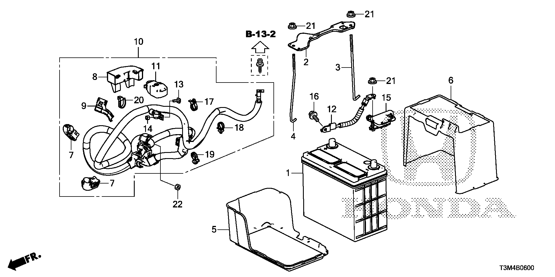 Diagram BATTERY (L4) (KA/KL) for your 2017 Honda Accord Coupe  TOUR 