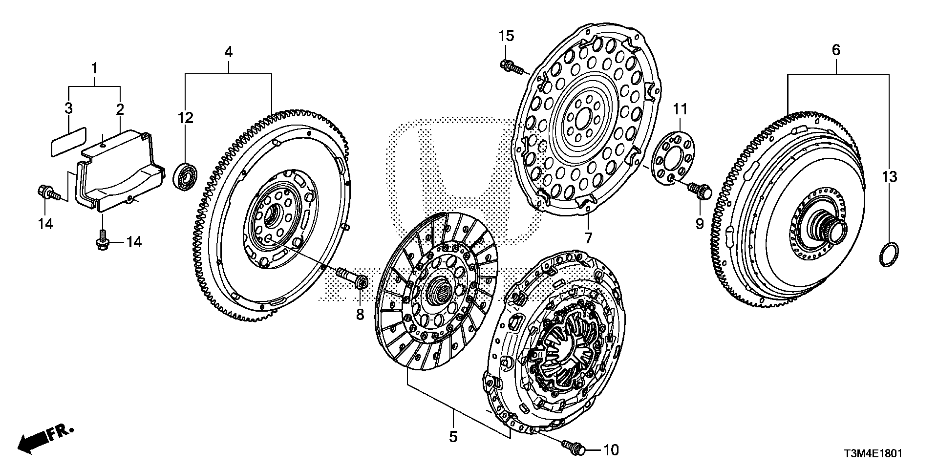 Diagram CLUTCH@TORQUE CONVERTER (V6) for your 2022 Honda Civic   