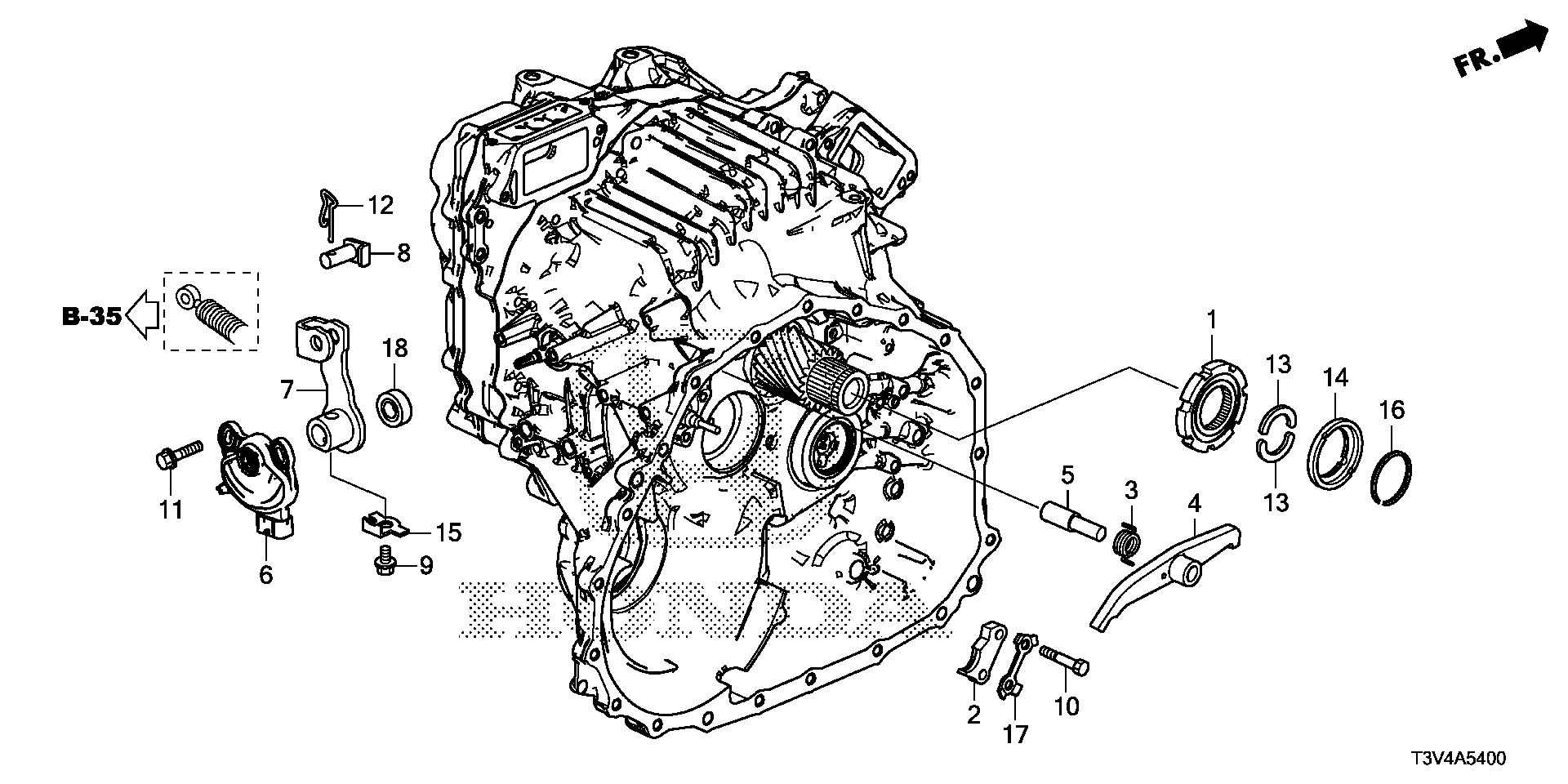 Diagram PARKING GEAR@CONTROL LEVER for your 1996 Honda Accord Coupe   