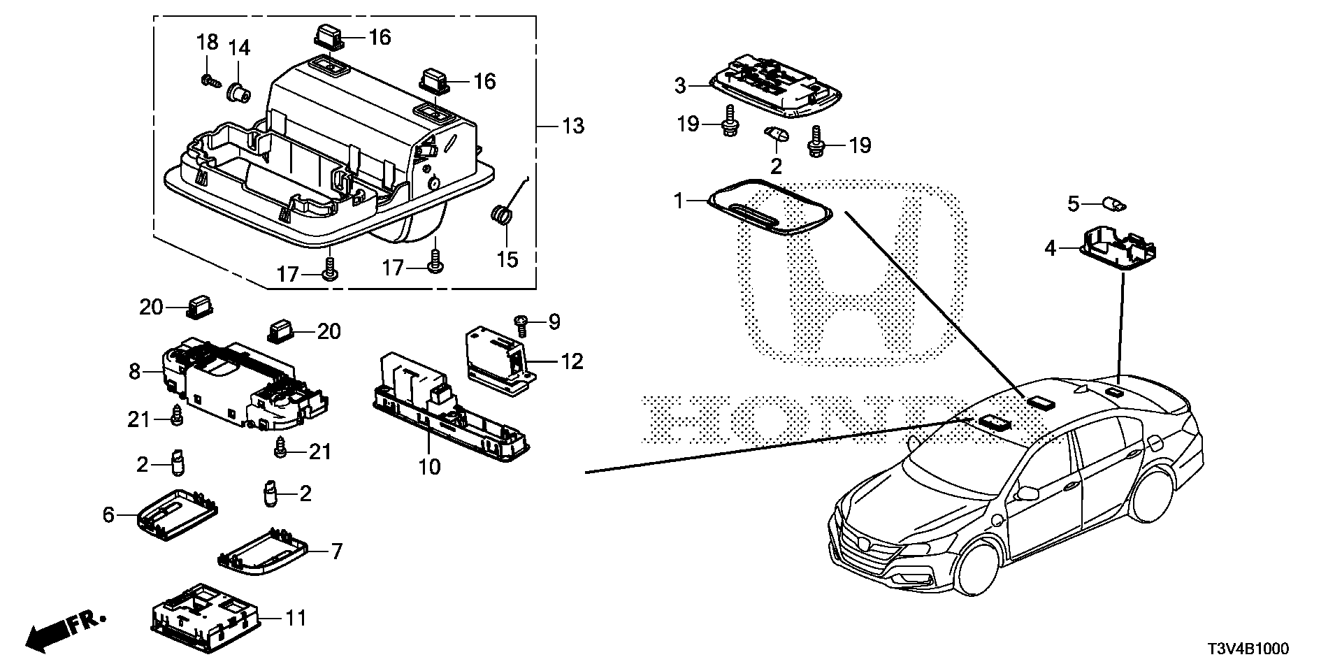 Diagram INTERIOR LIGHT for your Honda Accord  