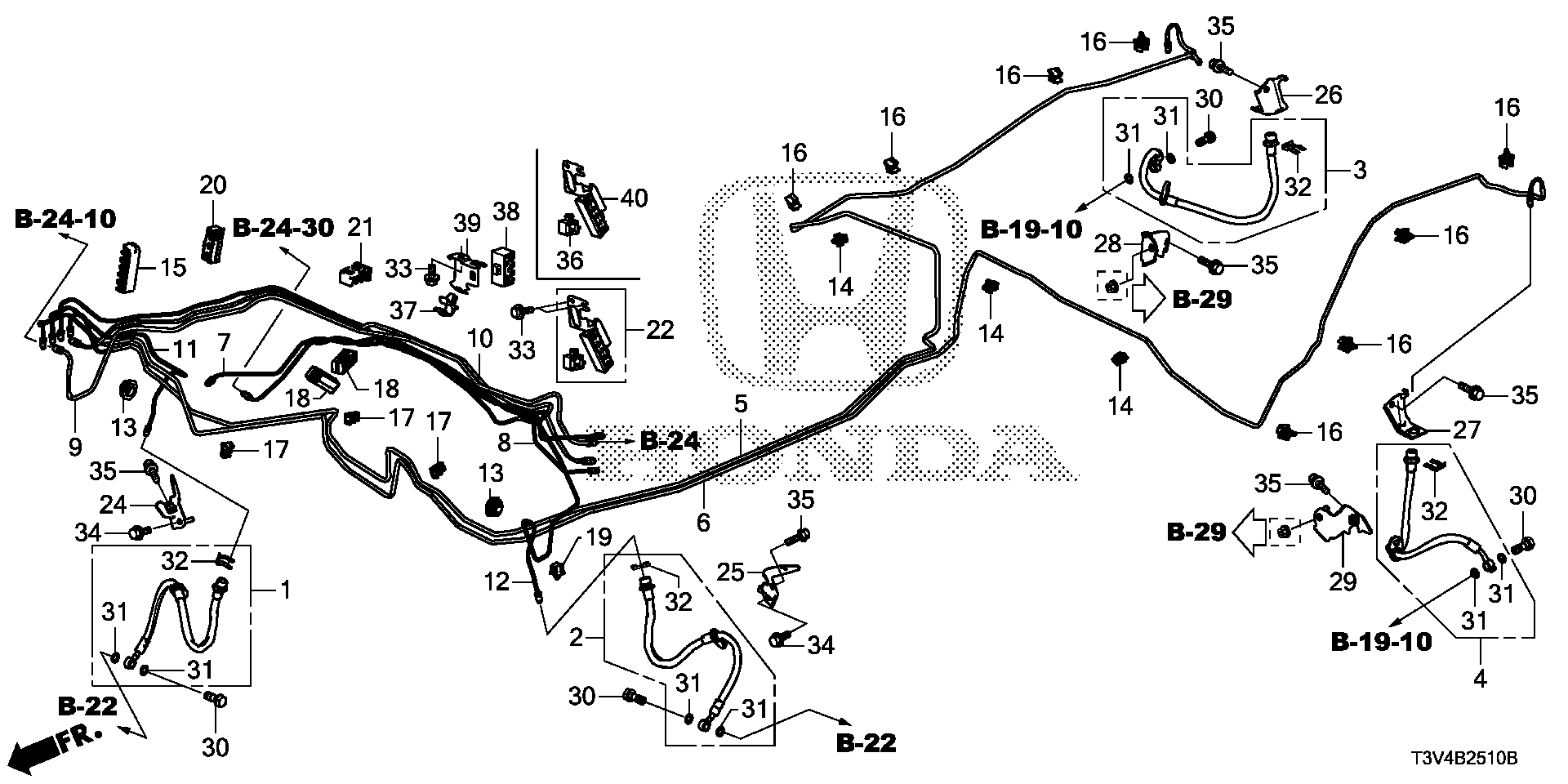 Diagram BRAKE LINES (VSA) for your 1988 Honda Civic Hatchback   