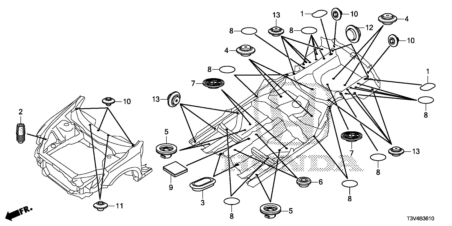 Diagram GROMMET (FR.) for your Honda Accord  