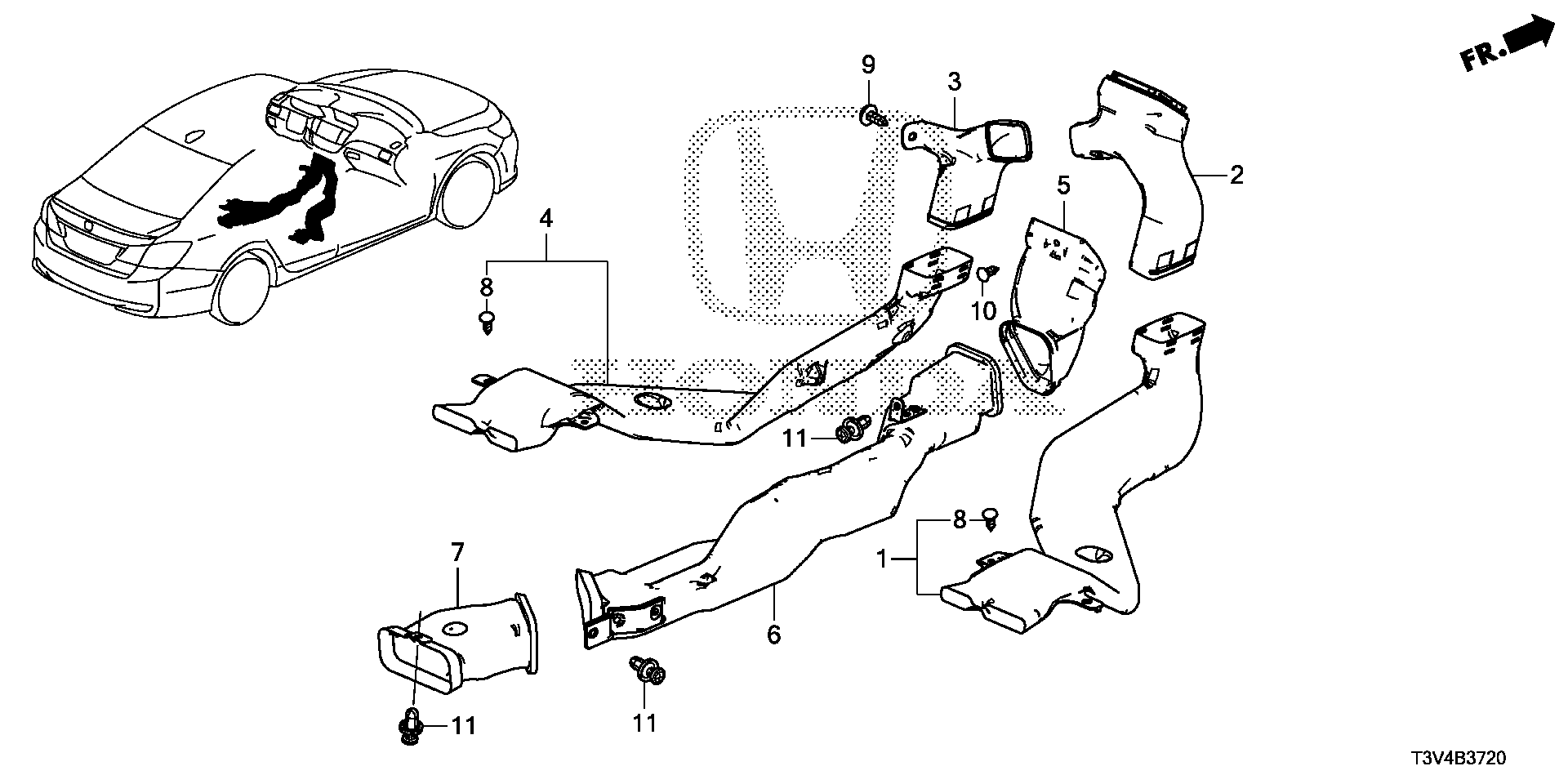 Diagram DUCT for your 1992 Honda Civic   