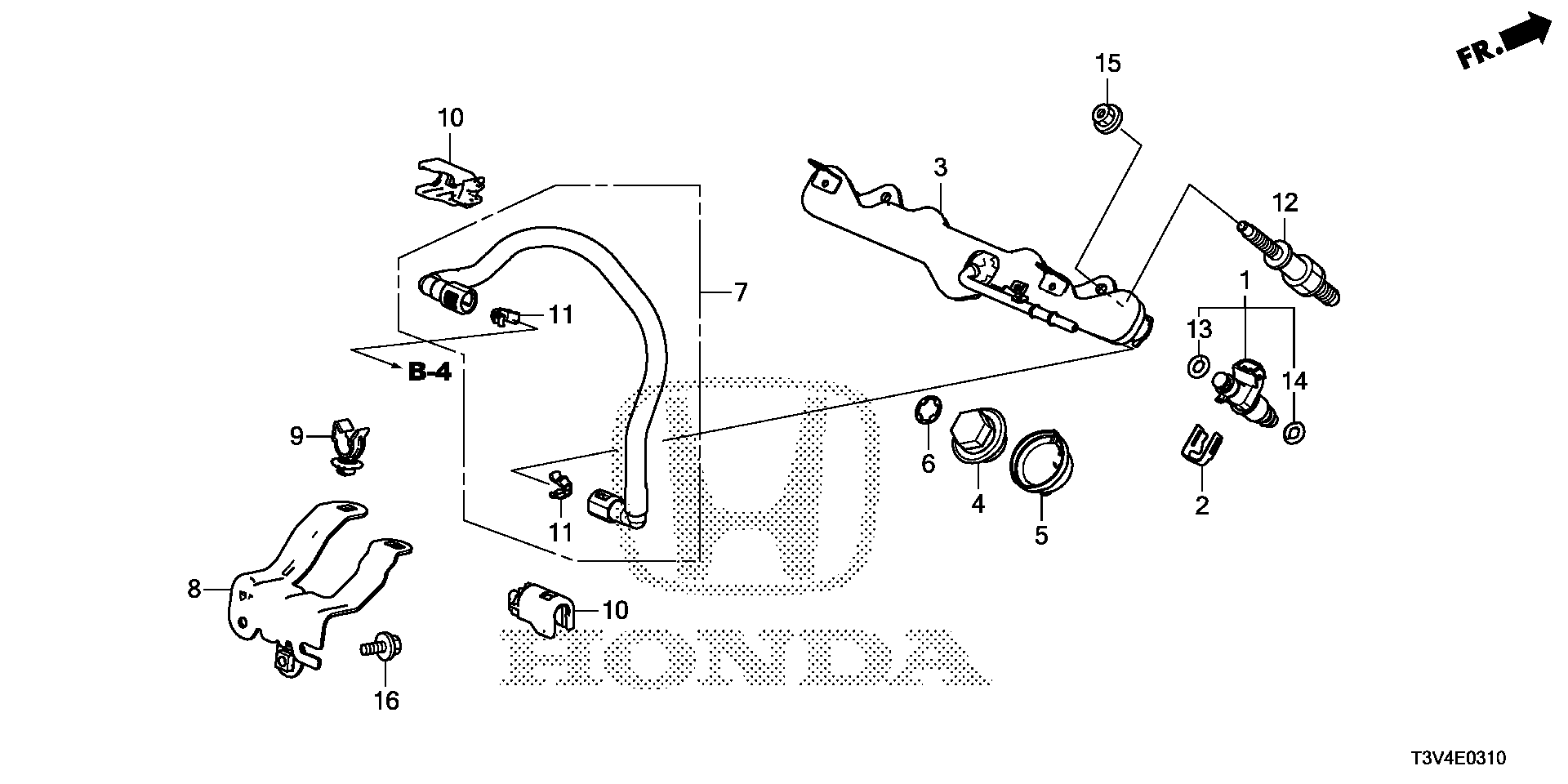 Diagram FUEL INJECTOR for your 2014 Honda Pilot   