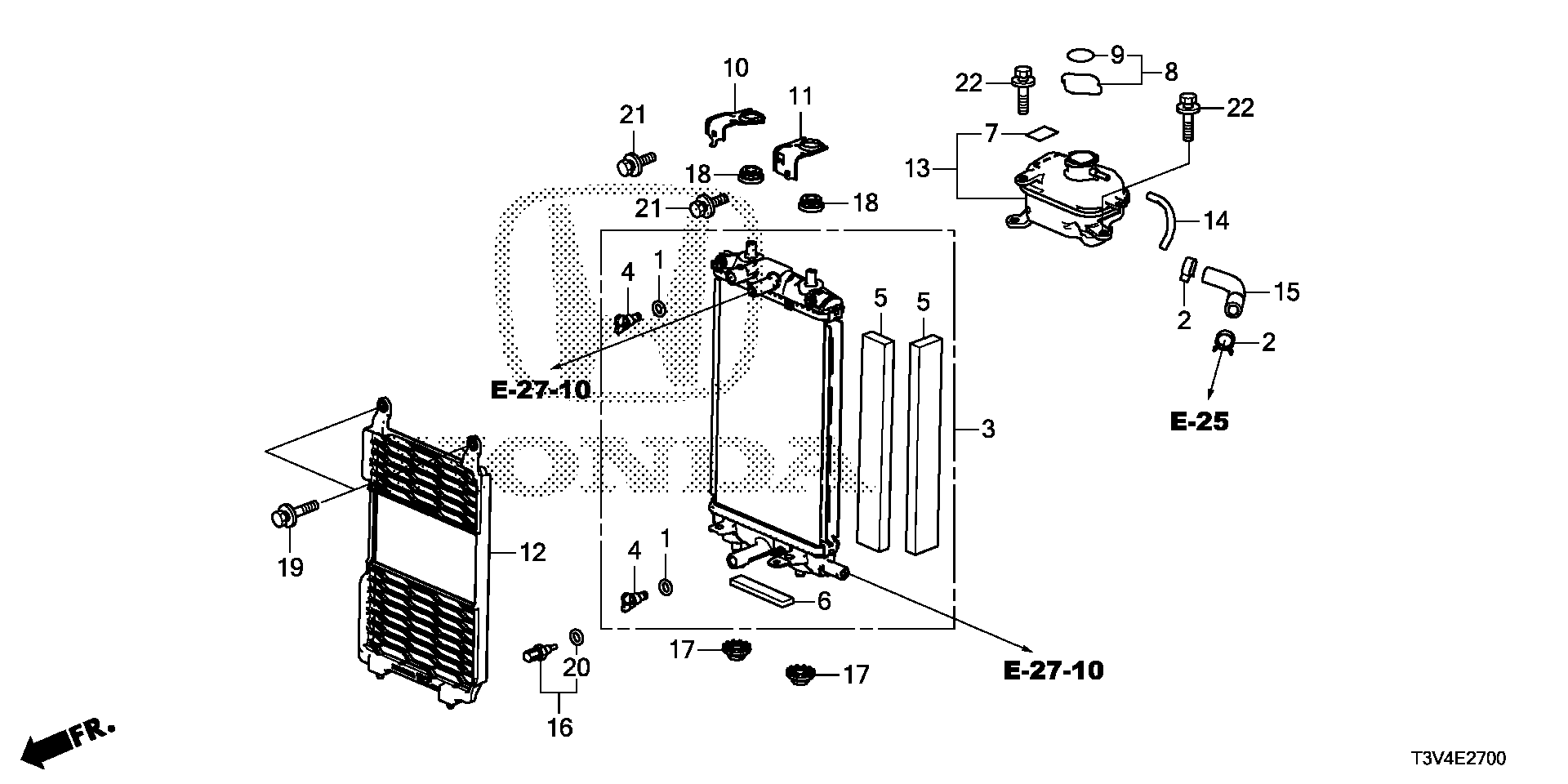 Diagram PCU RADIATOR for your Honda Accord  