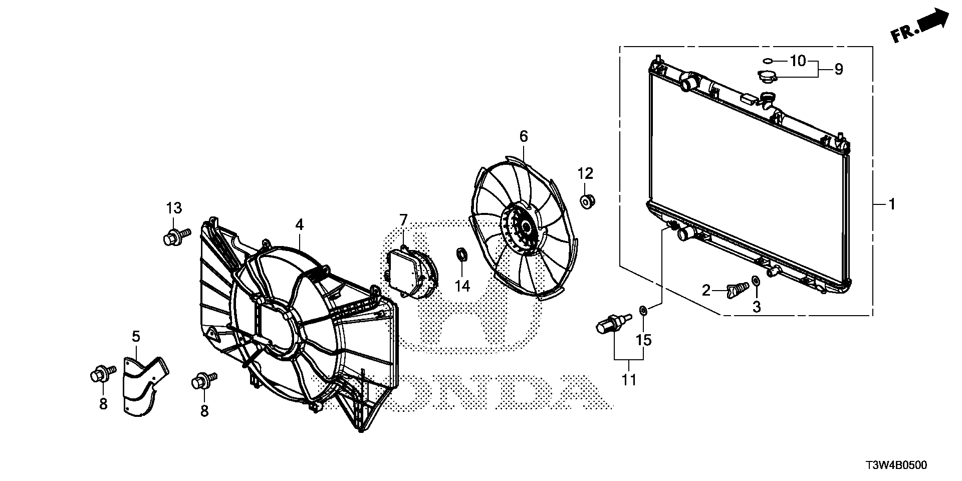 Diagram RADIATOR for your Honda Accord  