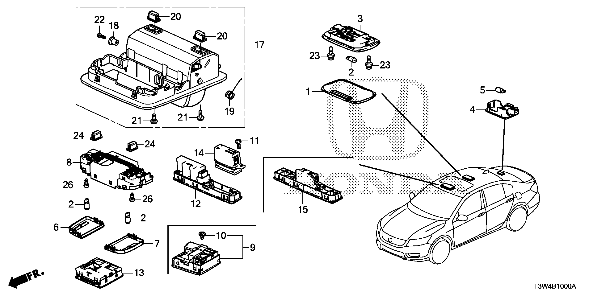 Diagram INTERIOR LIGHT for your Honda Accord  