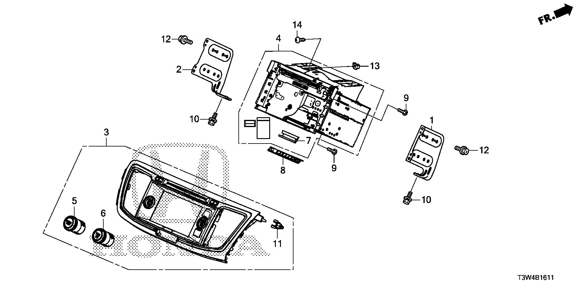 Diagram AUDIO UNIT (2) for your Honda Civic Hatchback  