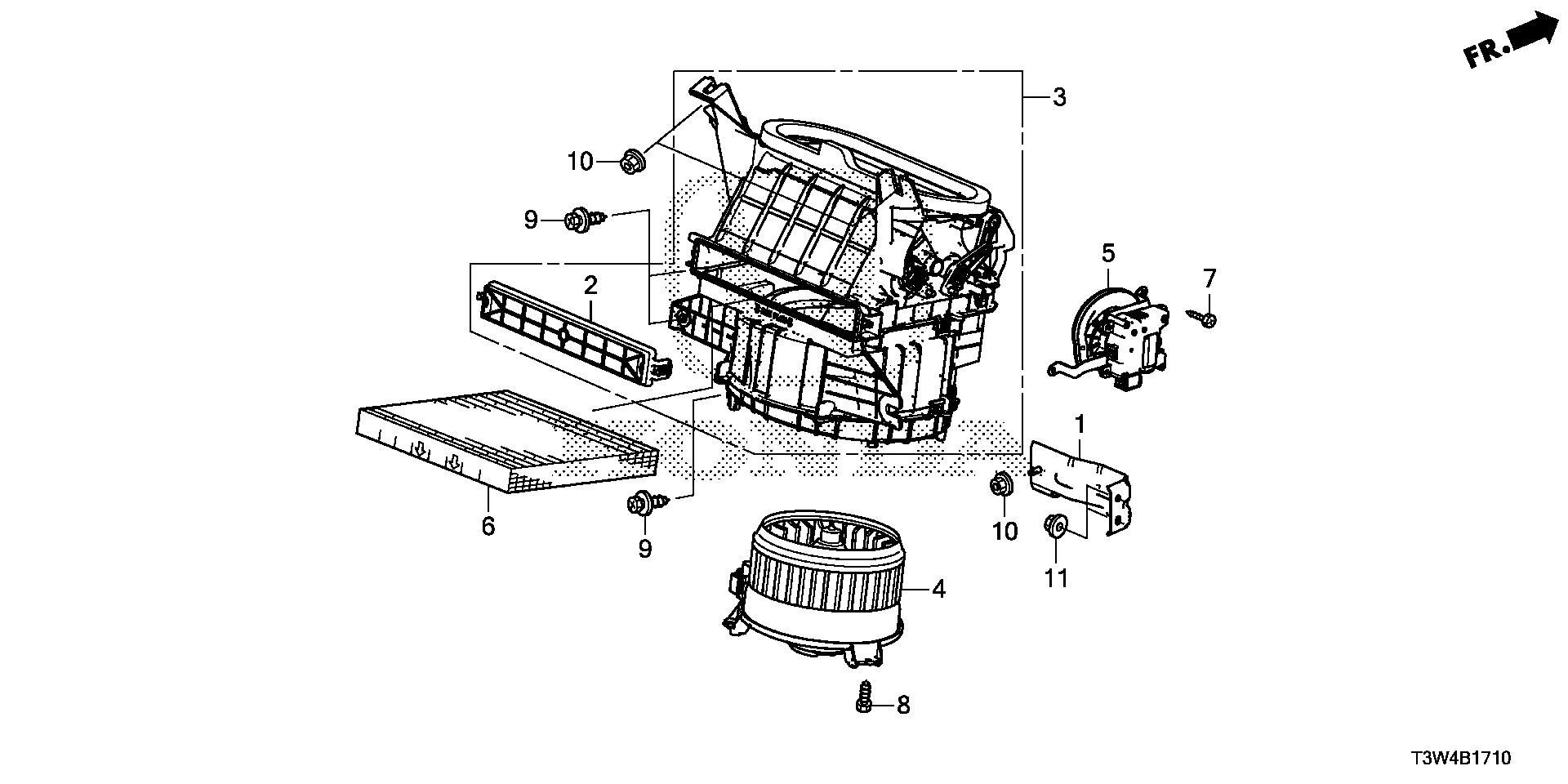 Diagram HEATER BLOWER for your Honda Accord  