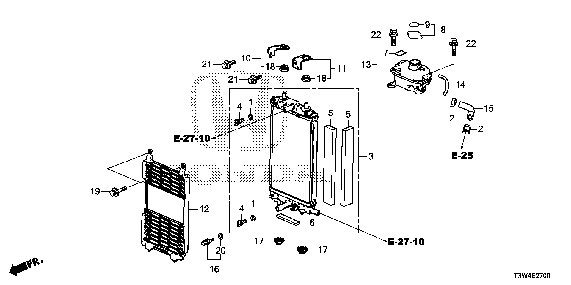 Diagram PCU RADIATOR (1) for your Honda Accord  