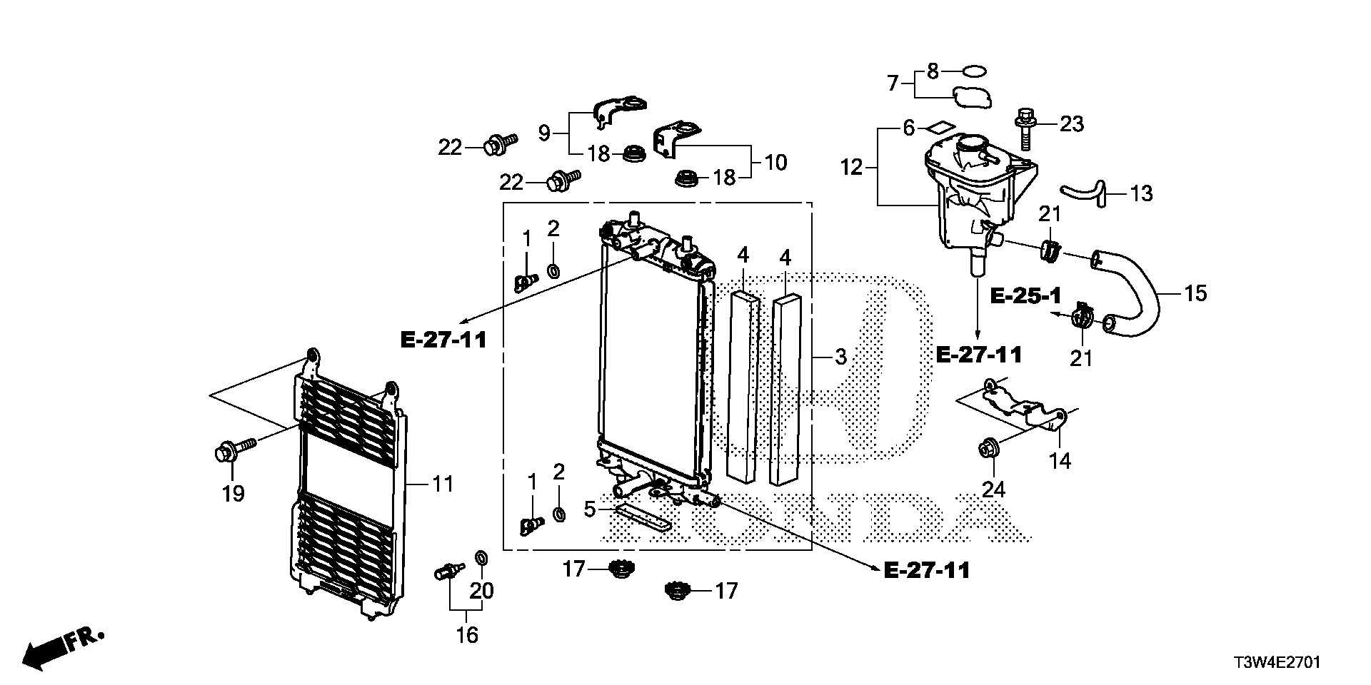 Diagram PCU RADIATOR (2) for your 2014 Honda Accord   