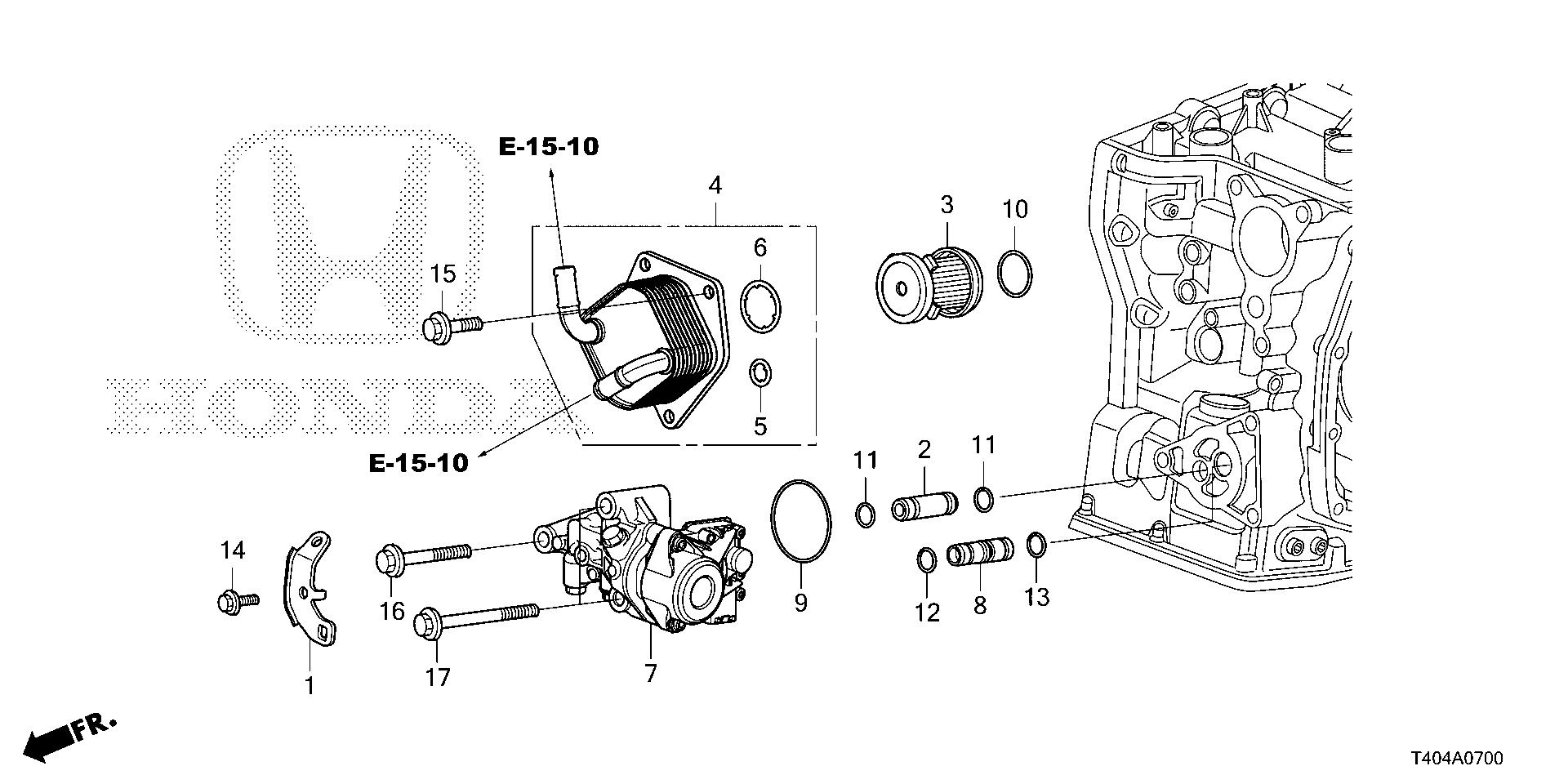 Diagram CVTF WARMER@ELECTRIC OIL PUMP (1.5L) for your Honda