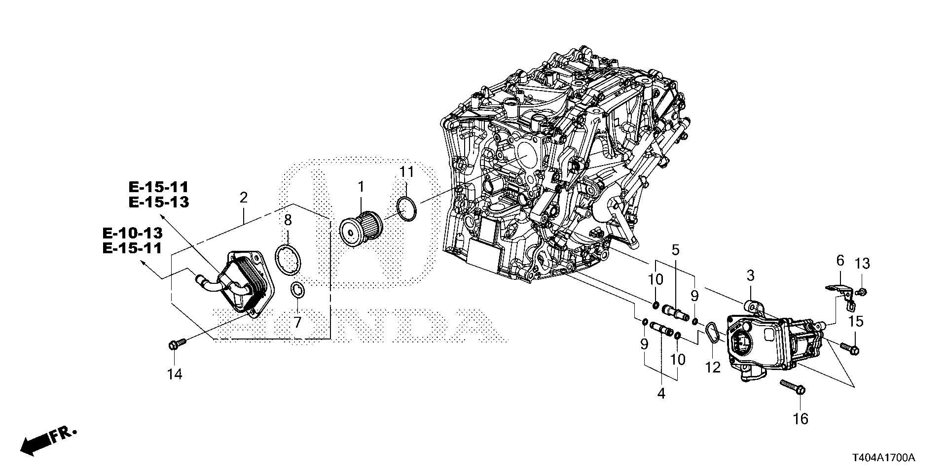 Diagram CVTF WARMER@ELECTRIC OIL PUMP (2.0L) for your Honda