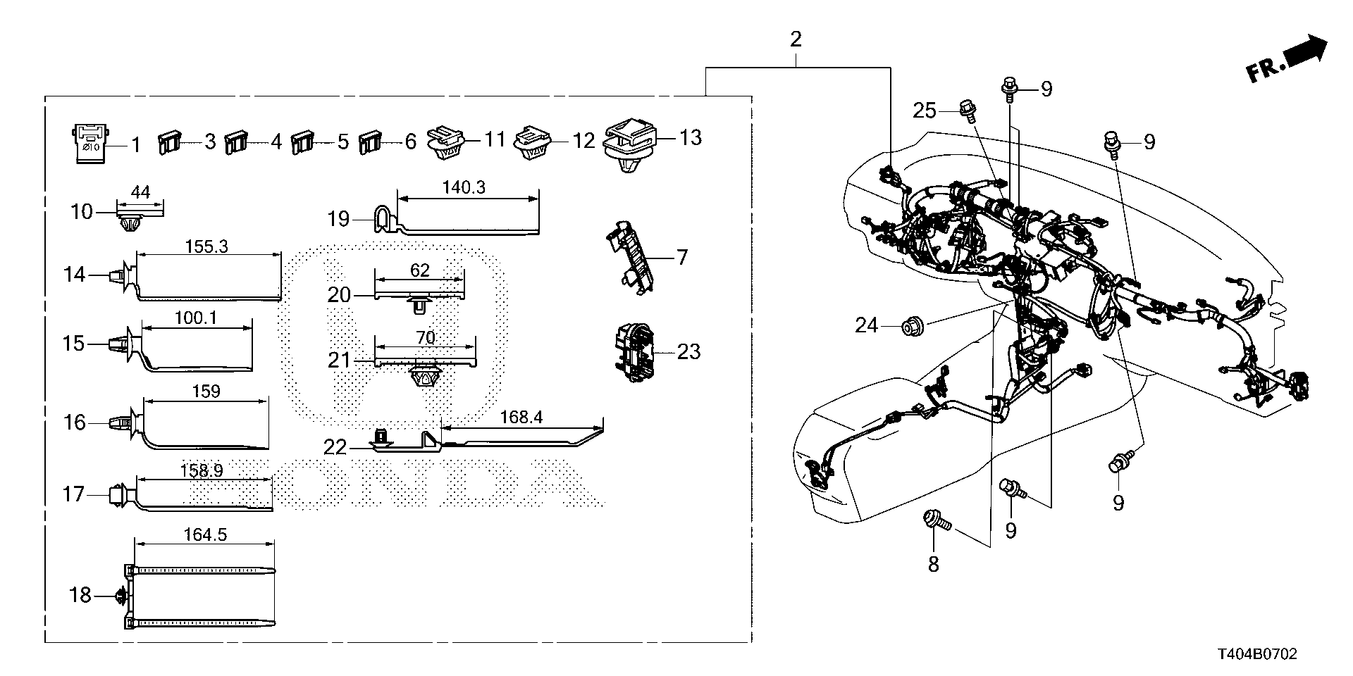 Diagram WIRE HARNESS (3) for your 1984 Honda Civic Hatchback   