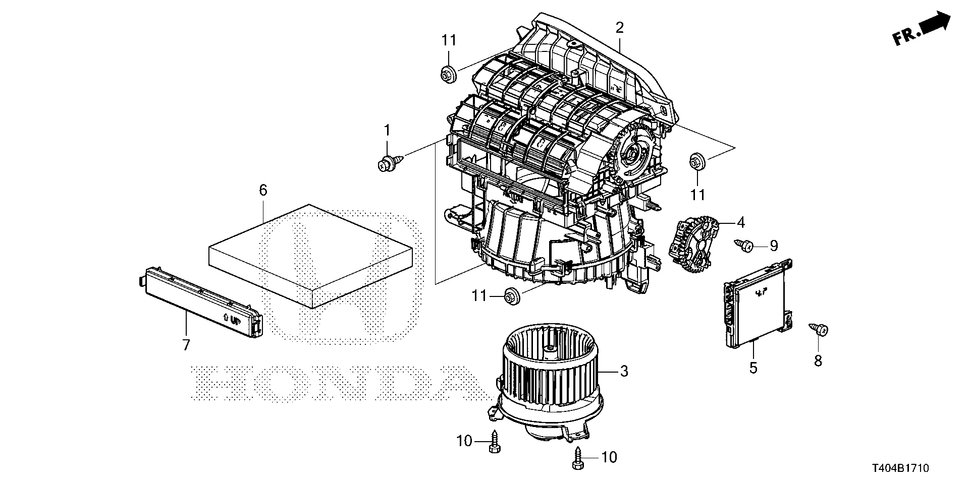Full size assembly image of HEATER BLOWER (1/1)