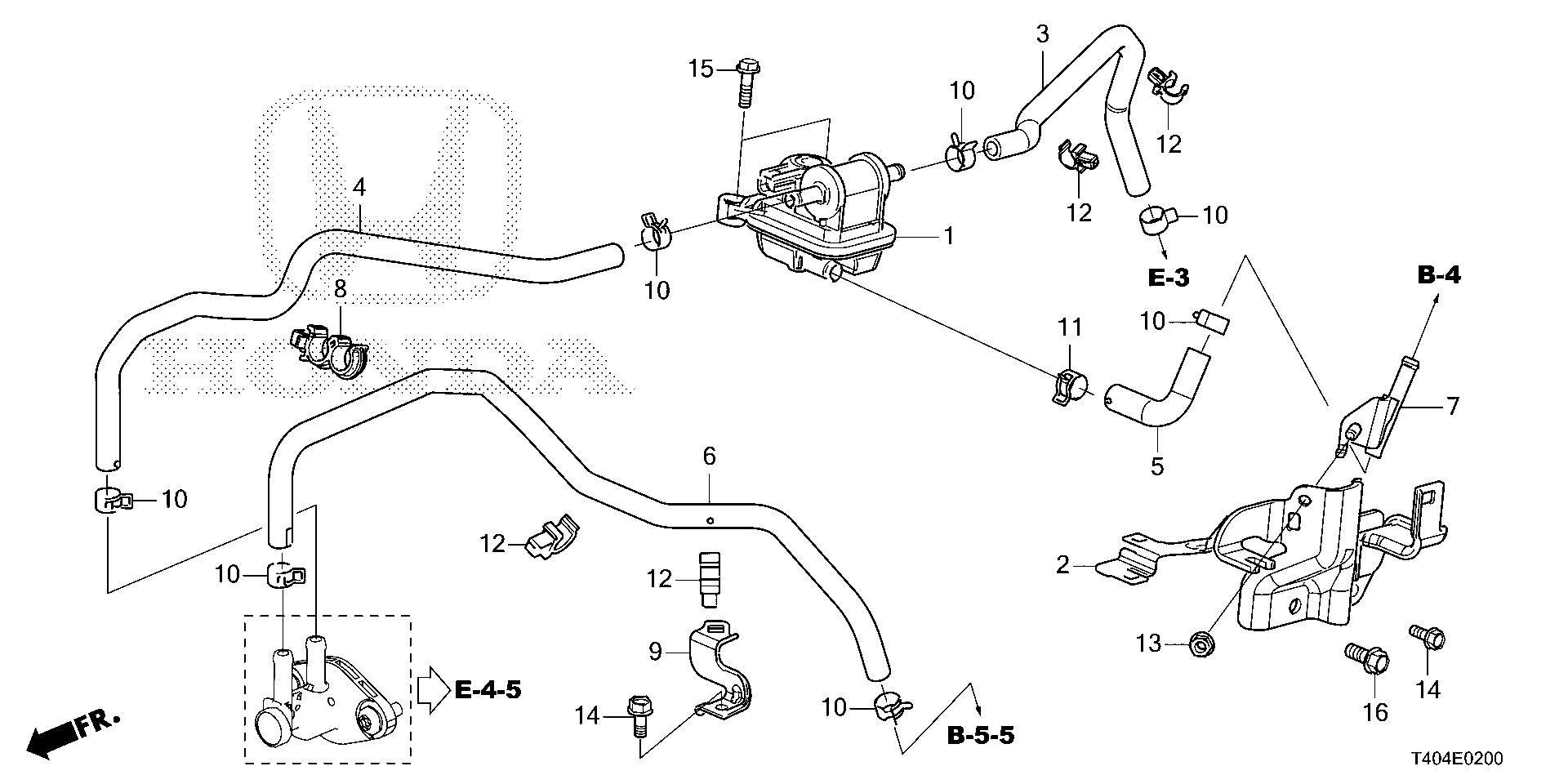 Diagram PURGE CONTROL SOLENOID VALVE (1.5L) for your 2013 Honda