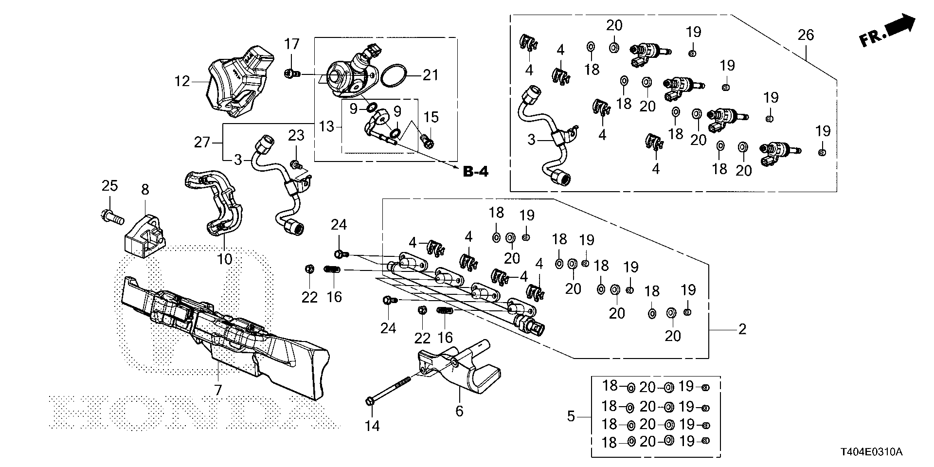 Diagram FUEL INJECTOR (1.5L) for your 2008 Honda CR-V   