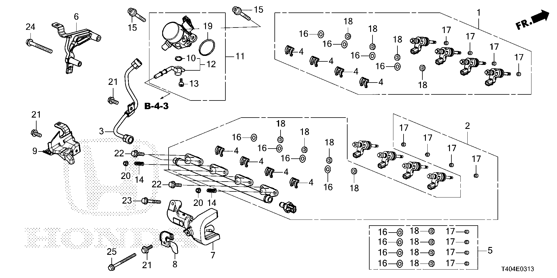 Diagram FUEL INJECTOR (2.0L) ('25) for your 2013 Honda CR-V   