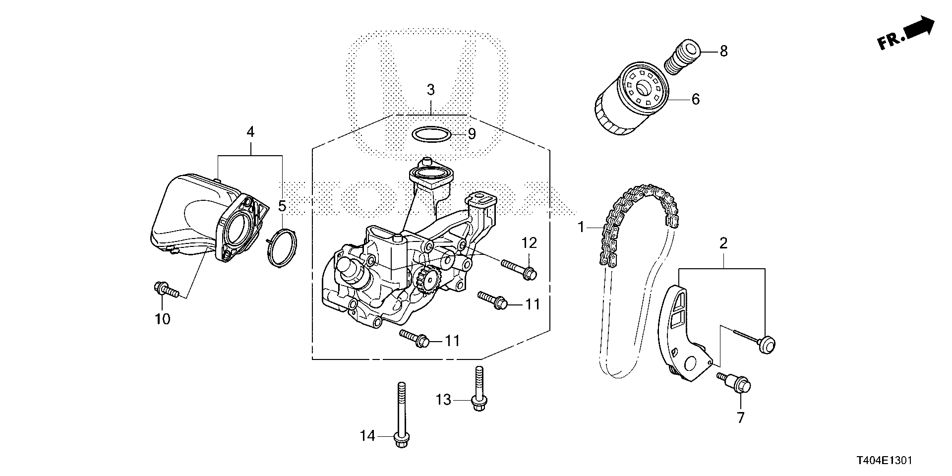 Diagram OIL PUMP (2.0L) (-'24) for your 1996 Honda Civic Hatchback   